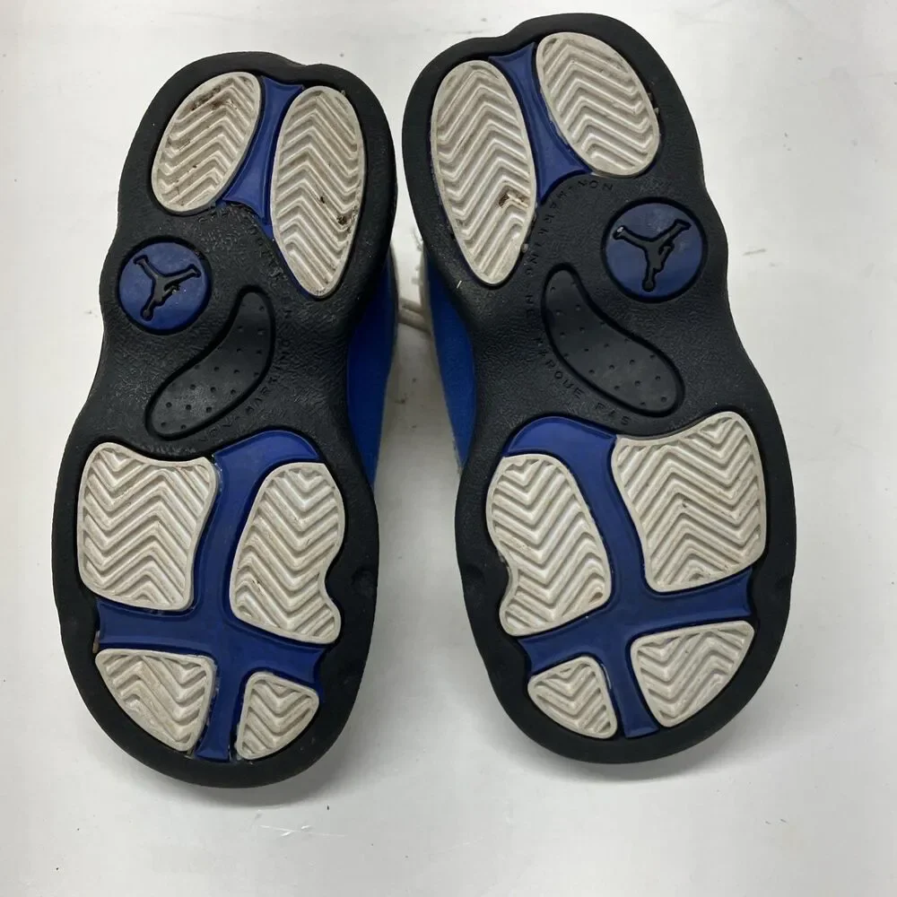 Baby Toddler Jordan 13 XIII White Blue Basketball Shoes Crib Sneakers Size 8C